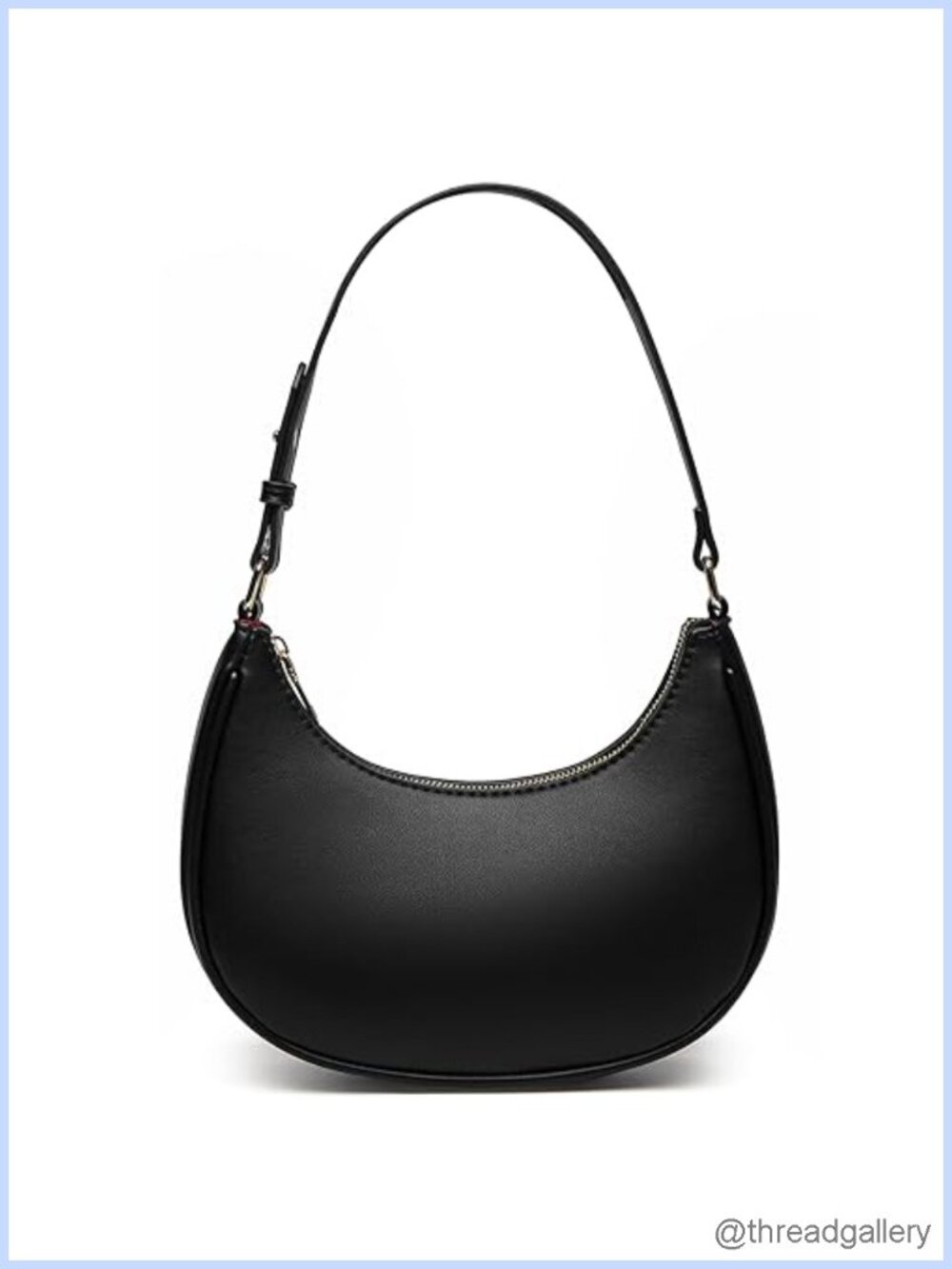 Small Crescent Shoulder Bag PU Leather Clutch Purse for Women